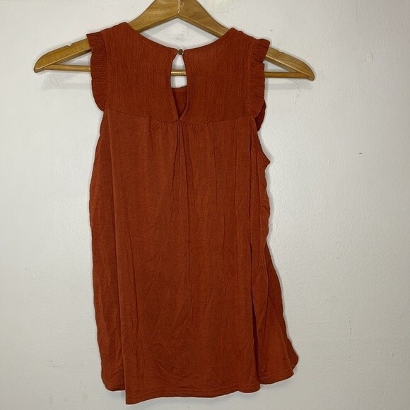 Ember rayon blend sleeveless blouse burnt orange womens Small casual - Picture 7 of 7